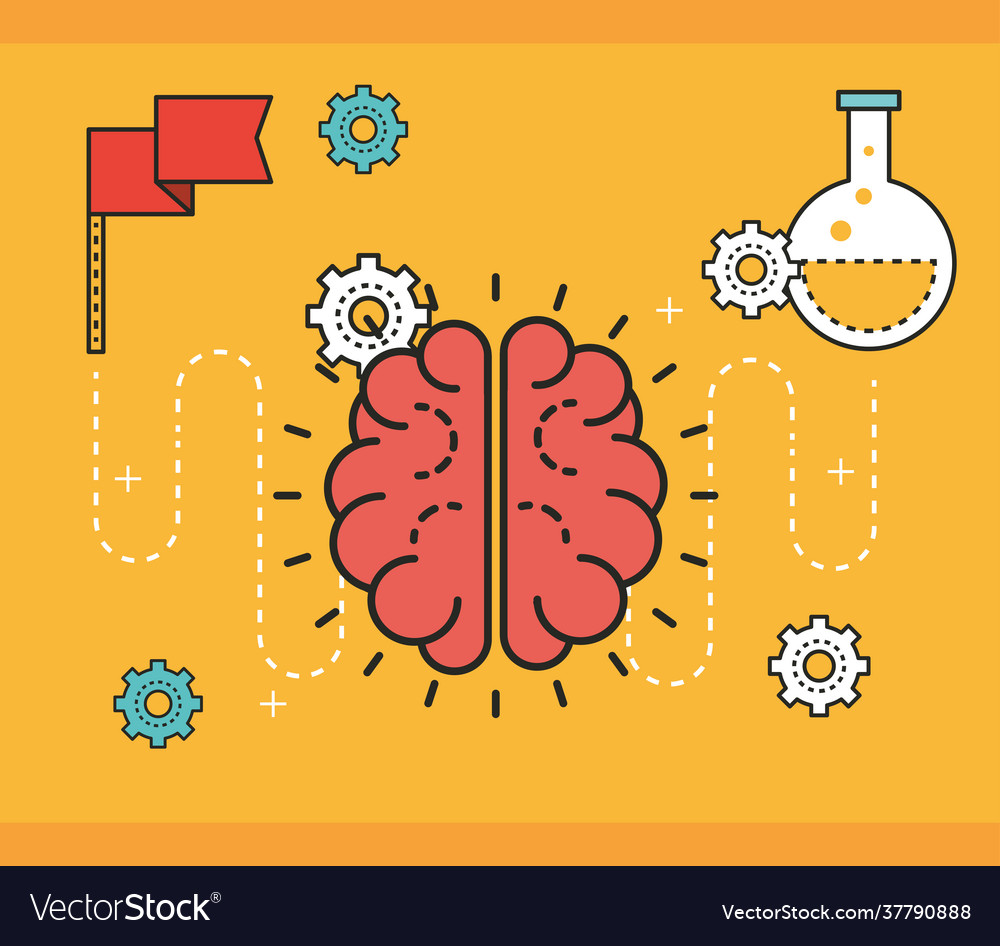 Creativity brain idea Royalty Free Vector Image