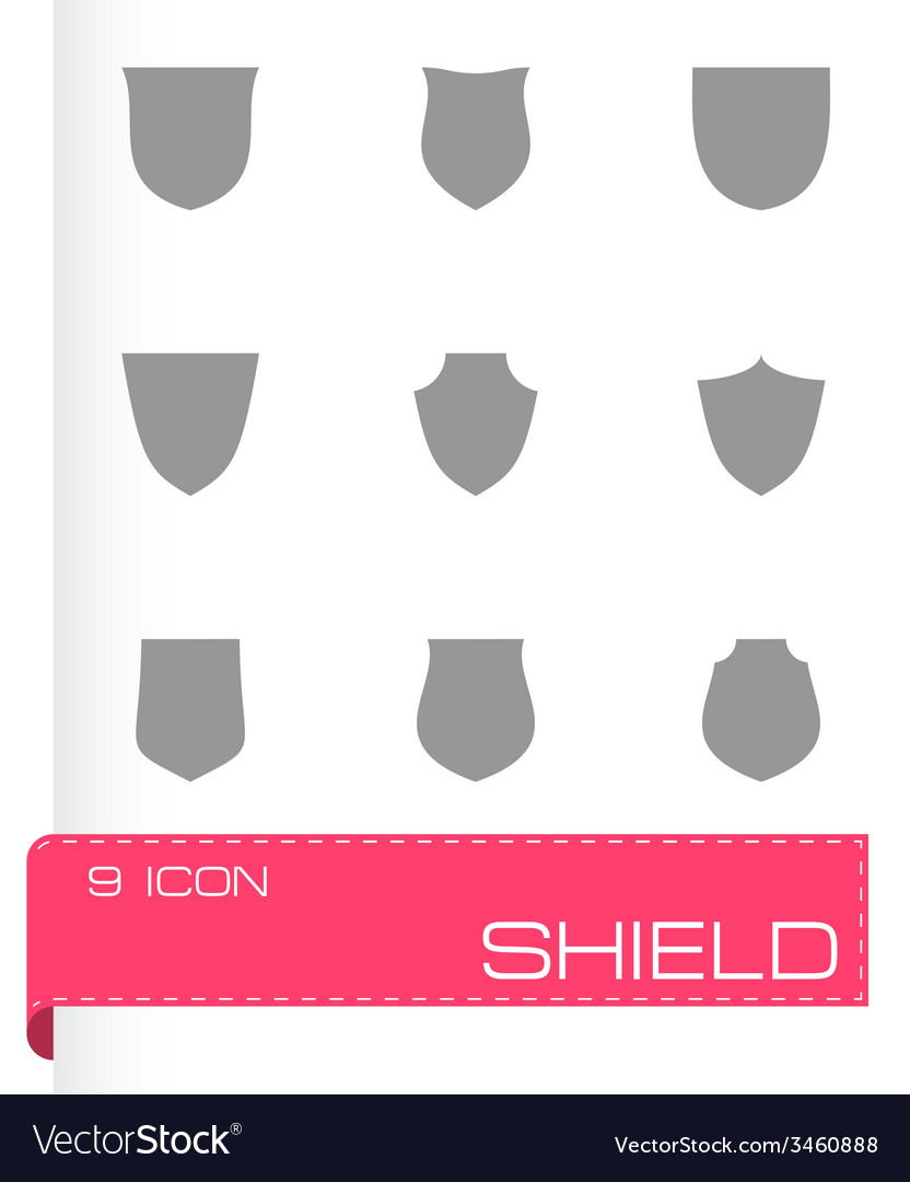 Shield icon set