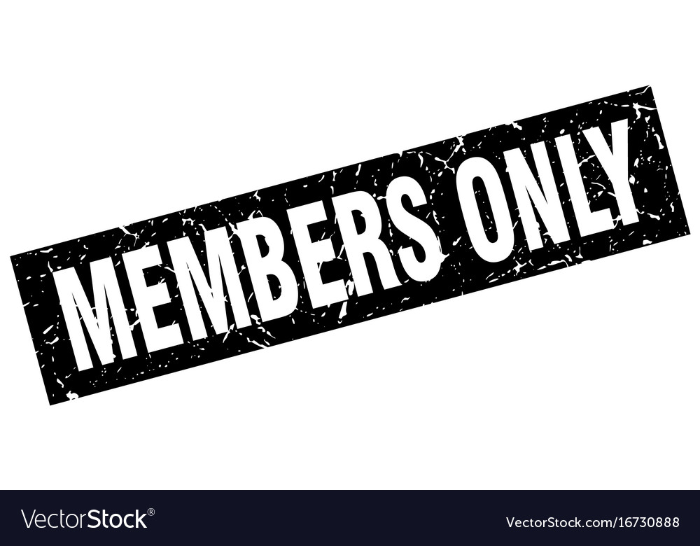 Square grunge black members only stamp Royalty Free Vector