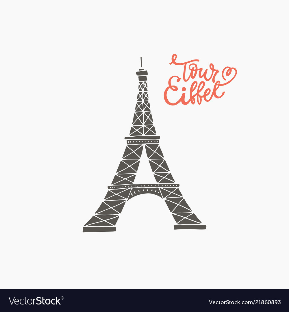 Eiffel tower symbol Royalty Free Vector Image VectorStock