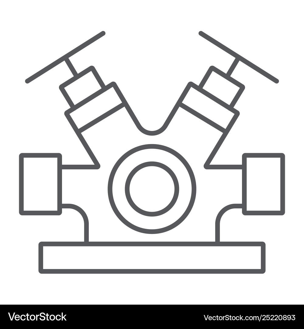Hydrant system thin line icon equipment Royalty Free Vector