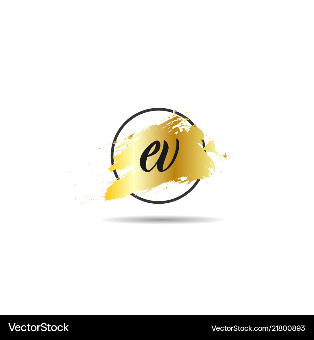 Initial letter ev logo template design Royalty Free Vector