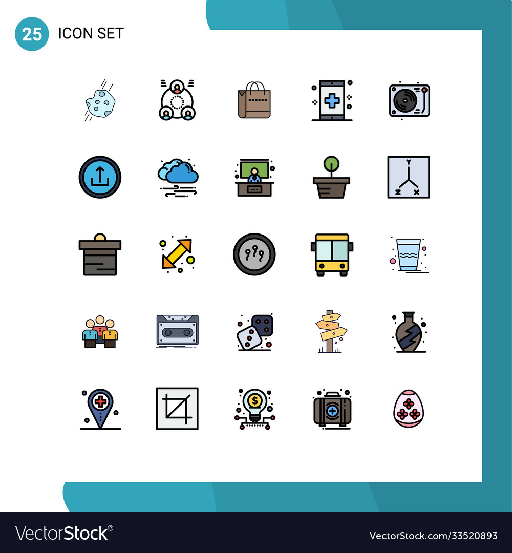 Set 25 Modern Ui Icons Symbols Signs Royalty Free Vector 6496