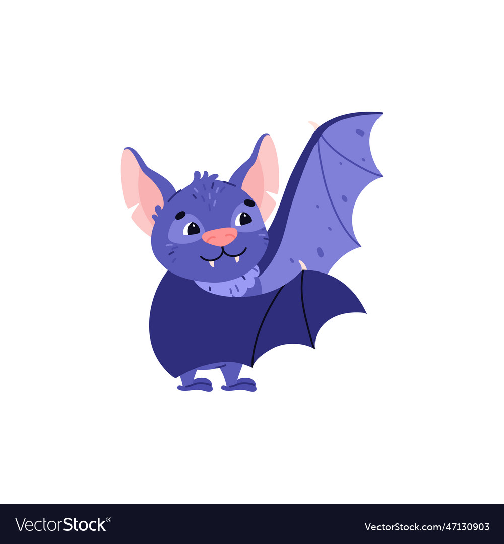 Bat mouse cute funny character waving its wings Vector Image