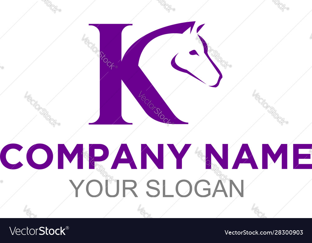 K Horse Logo Design Royalty Free Vector Image Vectorstock