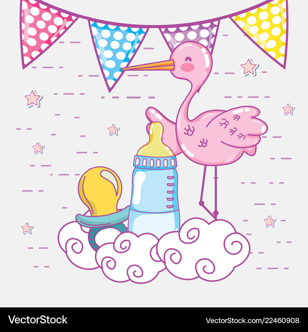 Baby shower cartoons Royalty Free Vector Image