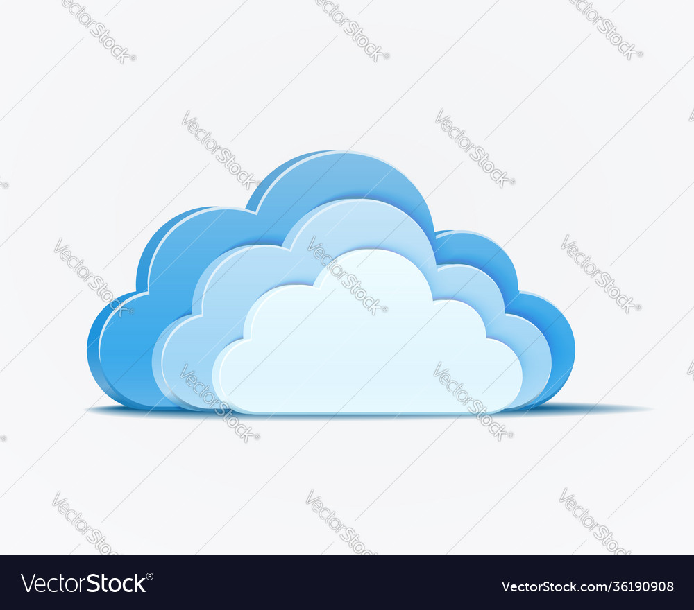Blue clouds Royalty Free Vector Image - VectorStock