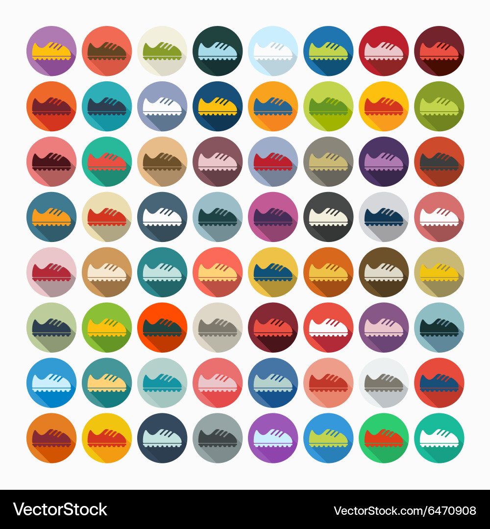 Flat design sneakers Royalty Free Vector Image