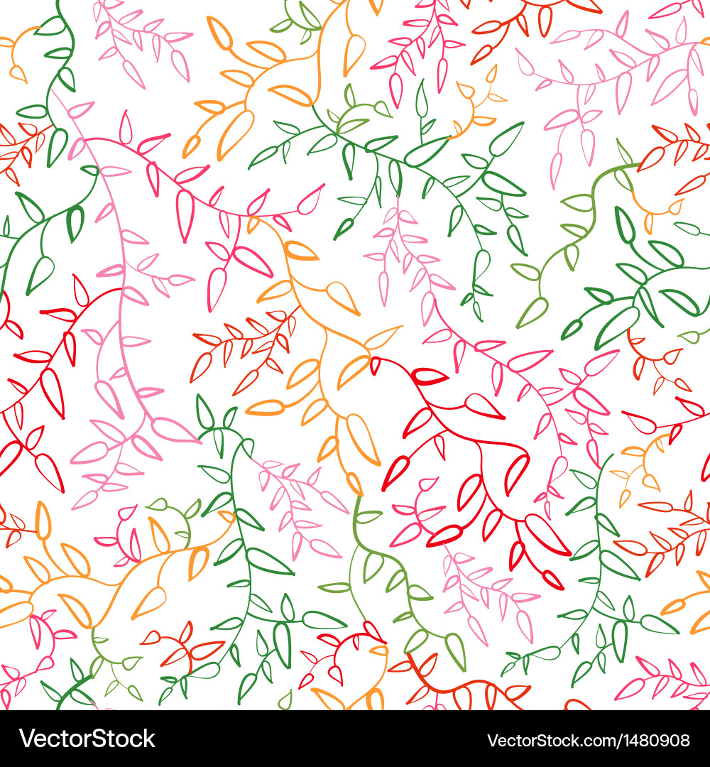 Floral seamless pattern with leaf Royalty Free Vector Image