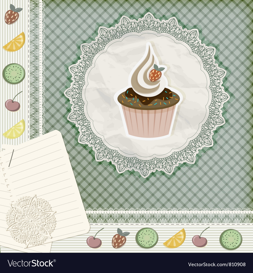 invitation template with cupcake royalty free vector image cupcake invitation template