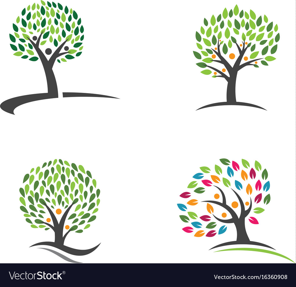 Logos of green leaf ecology nature element icon Vector Image