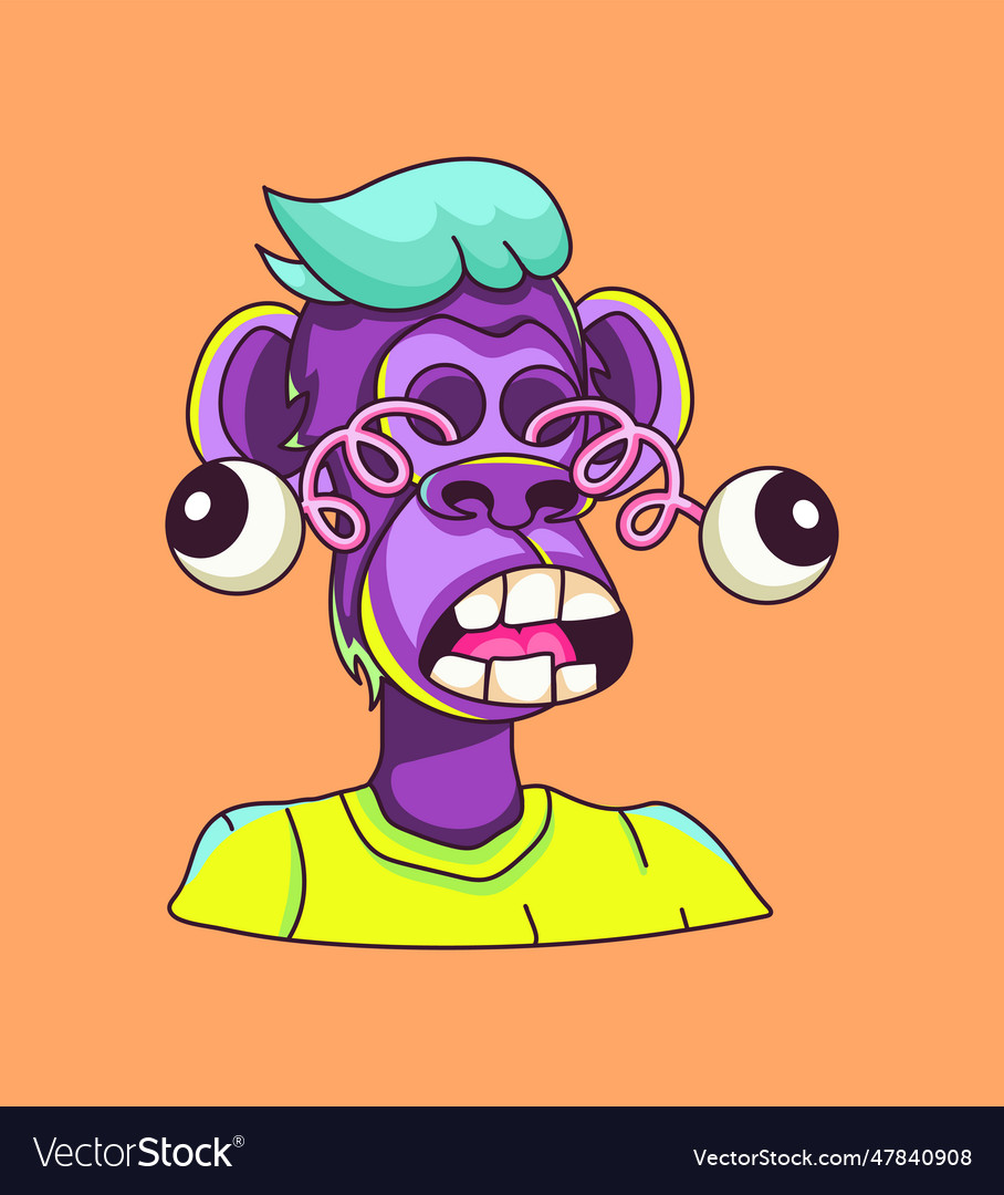 Popping eyes Royalty Free Vector Image VectorStock