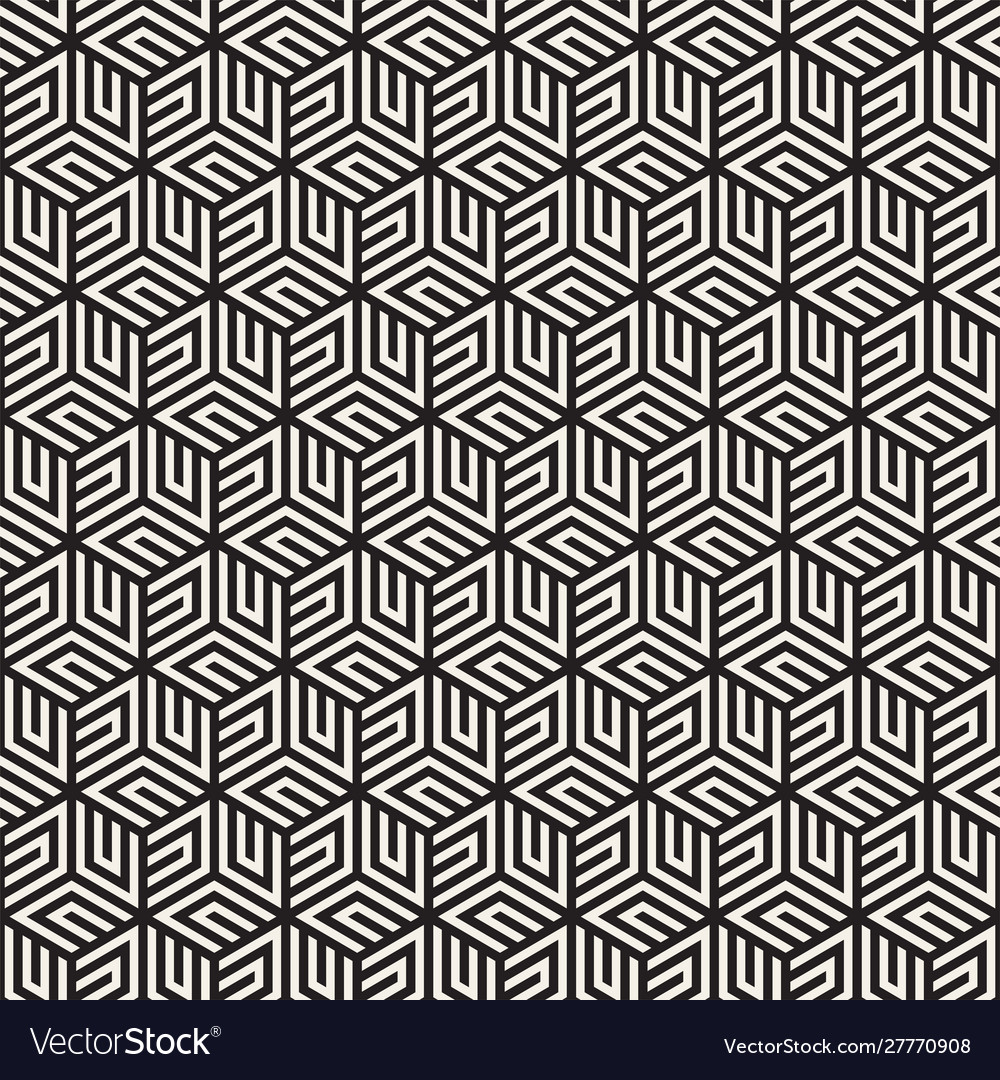 Seamless Lines Mosaic Pattern Modern Stylish Vector Image