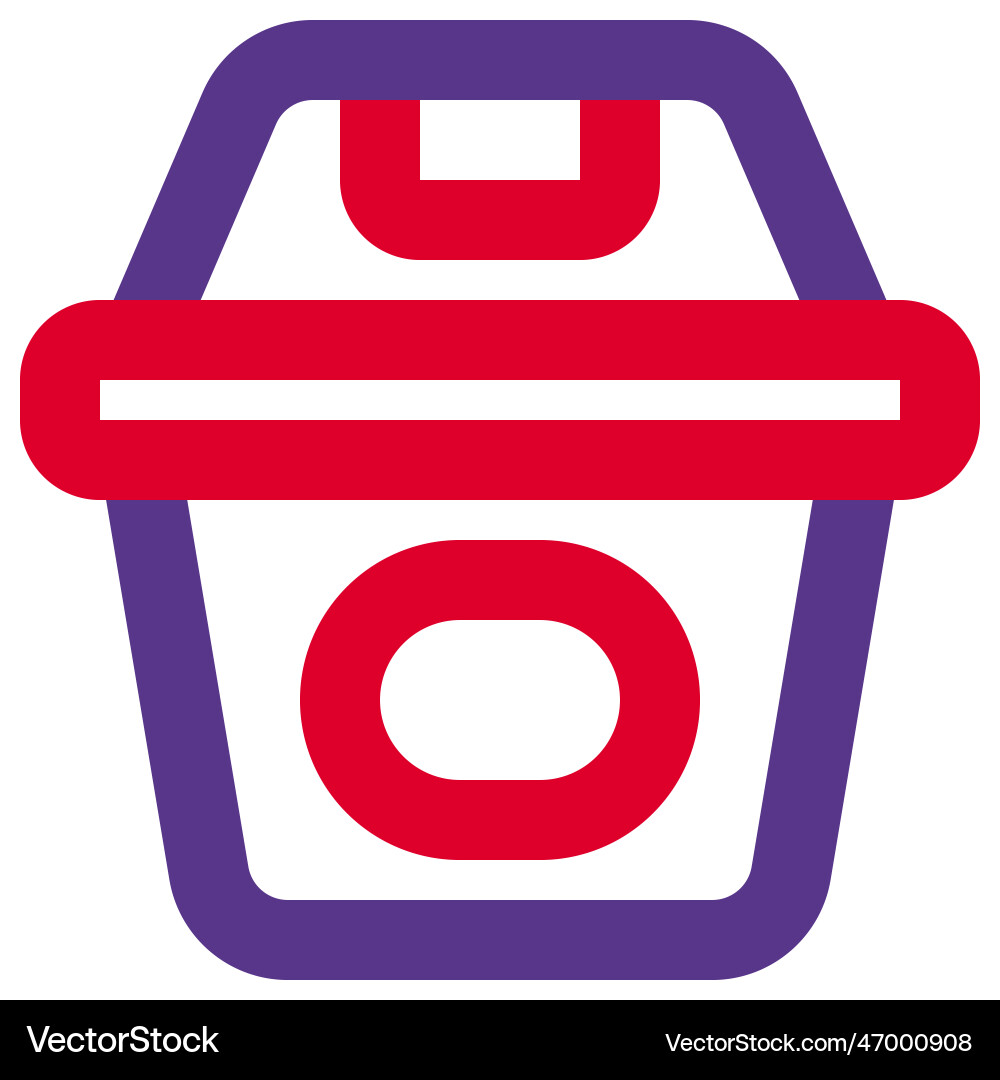 Small waste basket for dumping paper Royalty Free Vector