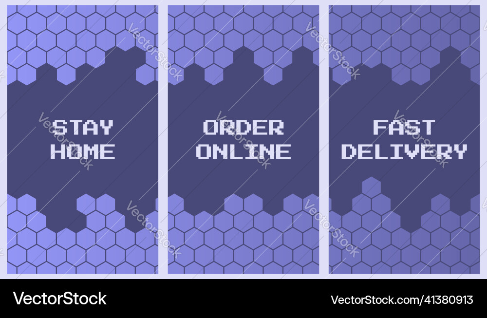 Concept stay safe at home order online use Vector Image