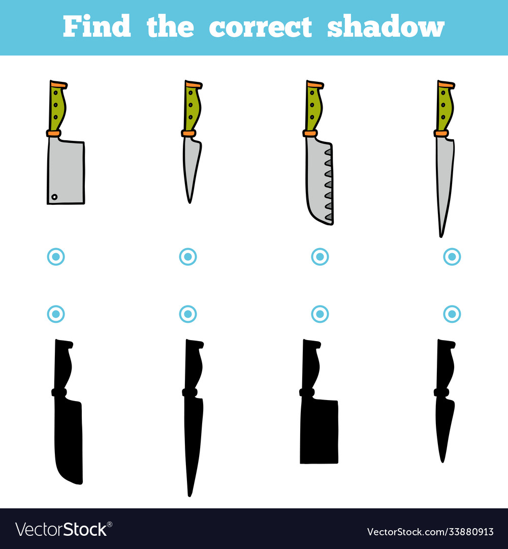 Find correct shadow game for children set Vector Image