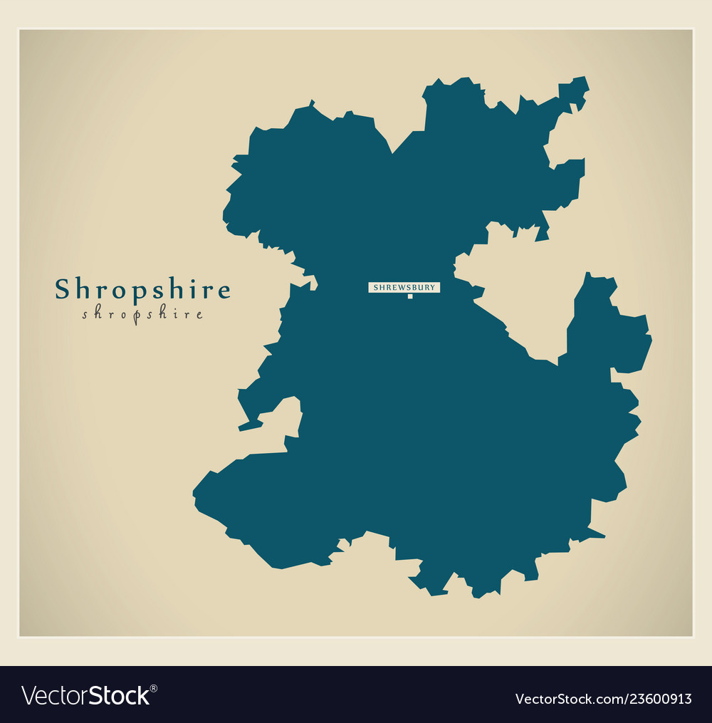 Modern map - shropshire unitary authority england Vector Image