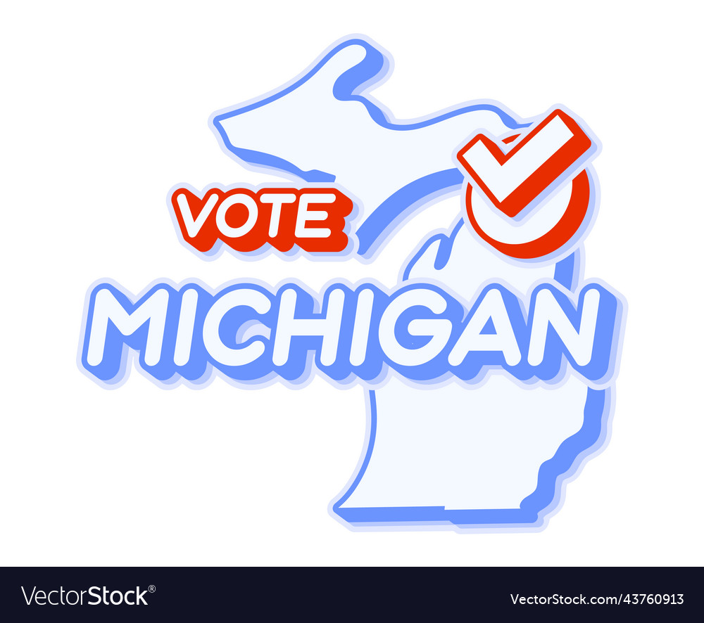 presidential-vote-in-michigan-2020-state-map-vector-image
