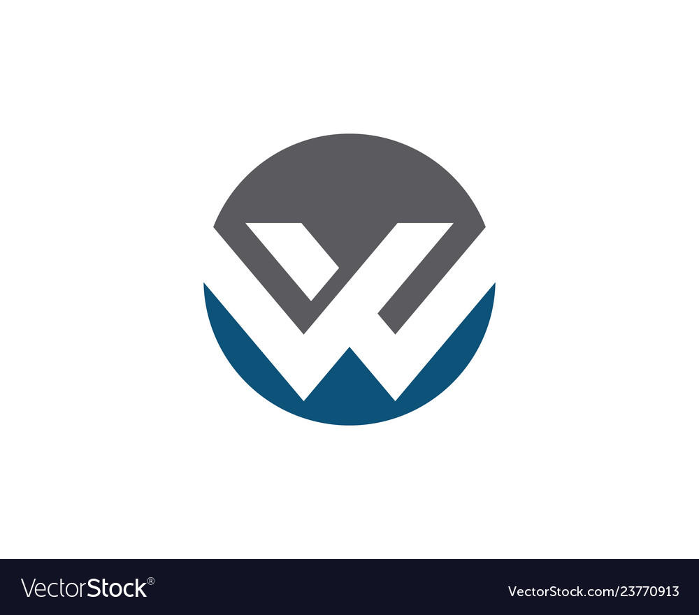 W letter business corporate logo Royalty Free Vector Image