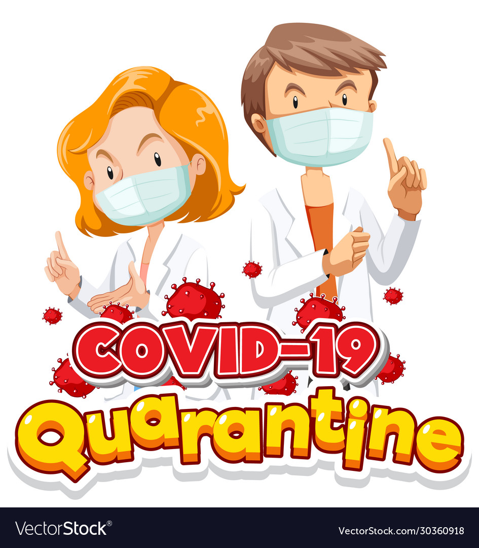 Coronavirus poster design with doctors Royalty Free Vector