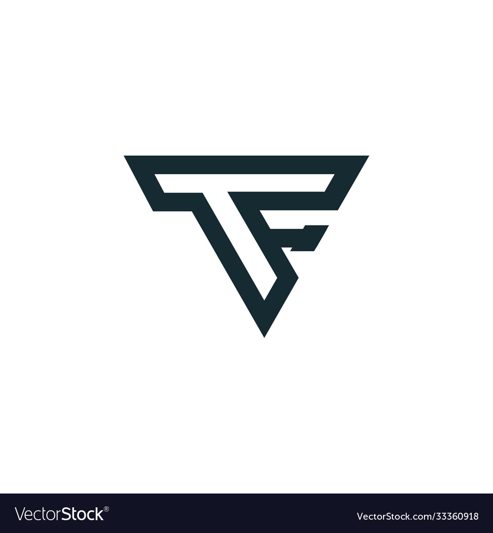 Initial Letter Tf Logo Or Ft Design Royalty Free Vector