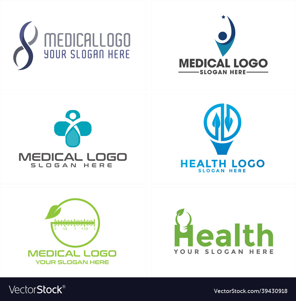 Medical health nature people logo design Vector Image