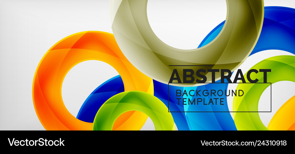 Rings abstract background Royalty Free Vector Image