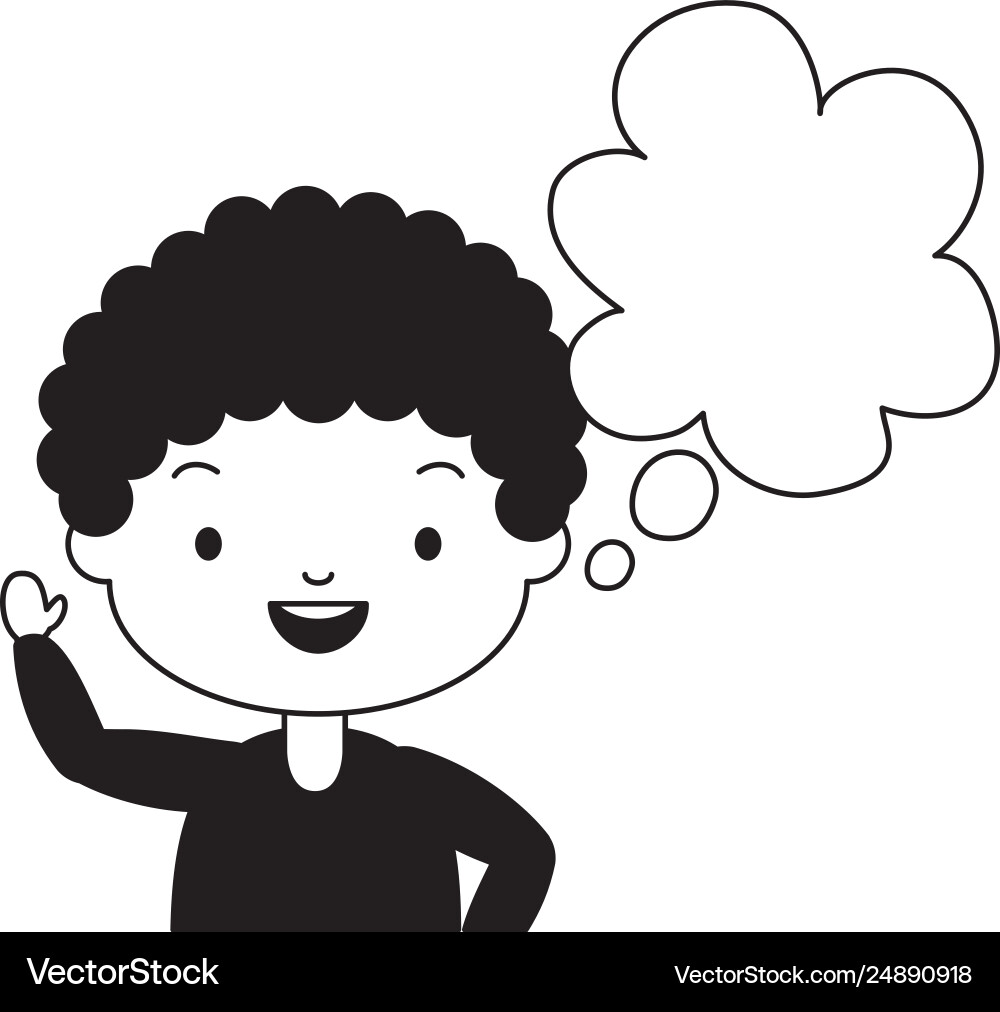 School boy speech bubble Royalty Free Vector Image