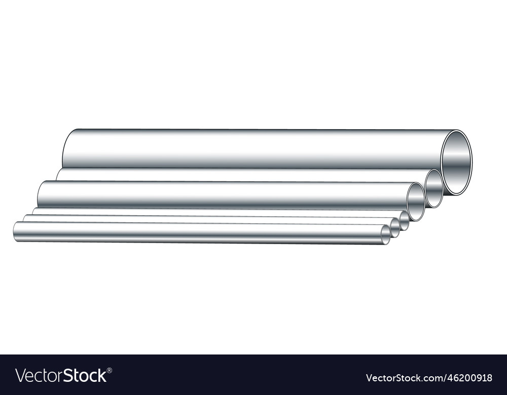 Stainless steel pipes Royalty Free Vector Image