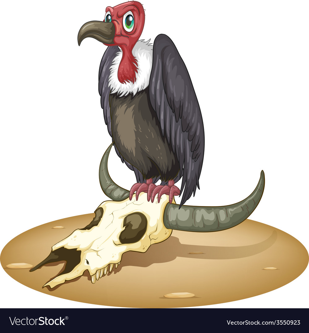 An angry bird above the animals head Royalty Free Vector An angry bird above the animals head Royalty Free Vector