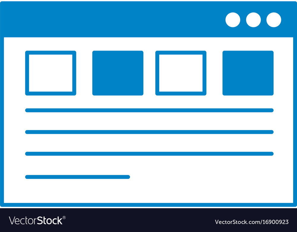 silhouette webside page and global technology vector image webside