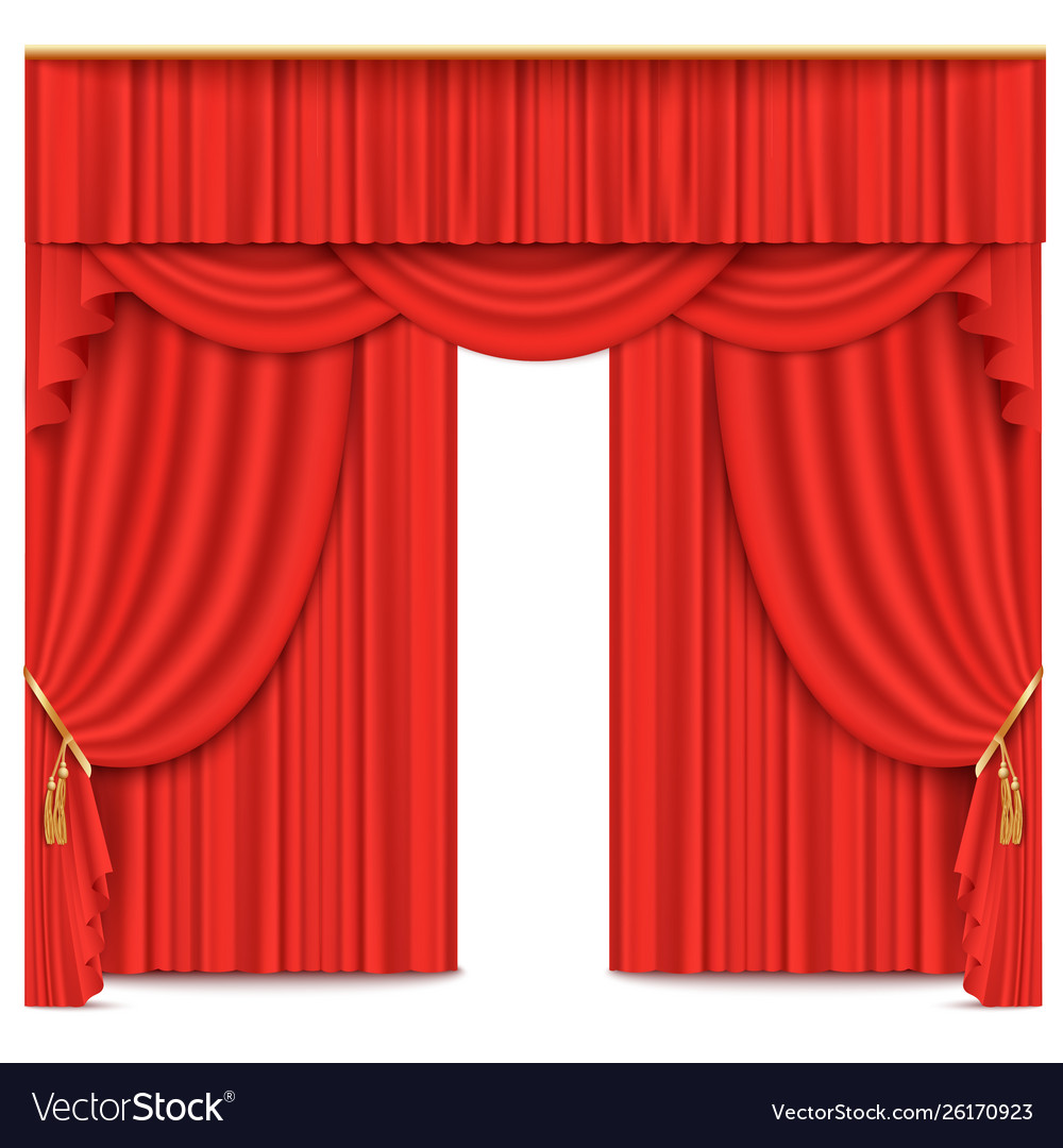 Stage Theater Or Movie Curtain Red Royalty Free Vector Image