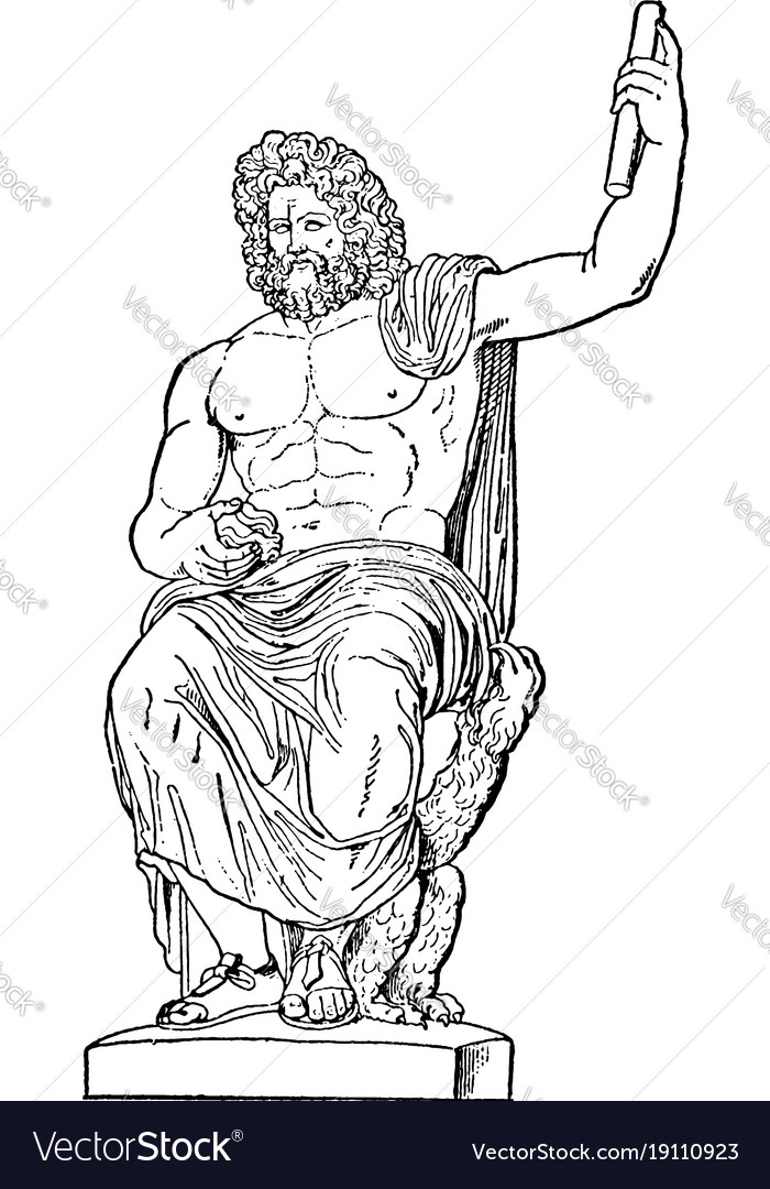 Zeus vintage Royalty Free Vector Image - VectorStock