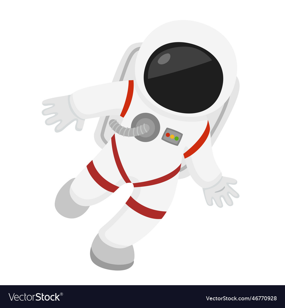 Astronaut spaceman is floating Royalty Free Vector Image