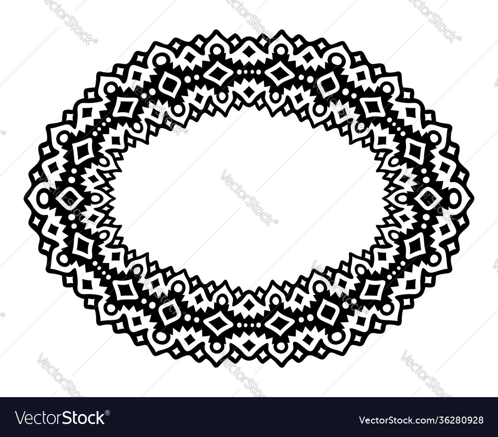 Clip art with isolated abstract black pattern Vector Image