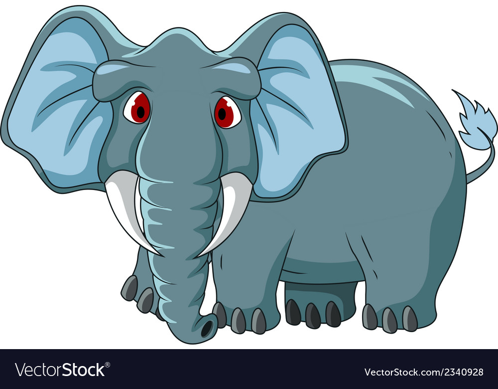 Cute elephant cartoon Royalty Free Vector Image