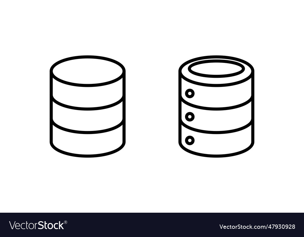 Database icon server icon storage Royalty Free Vector Image