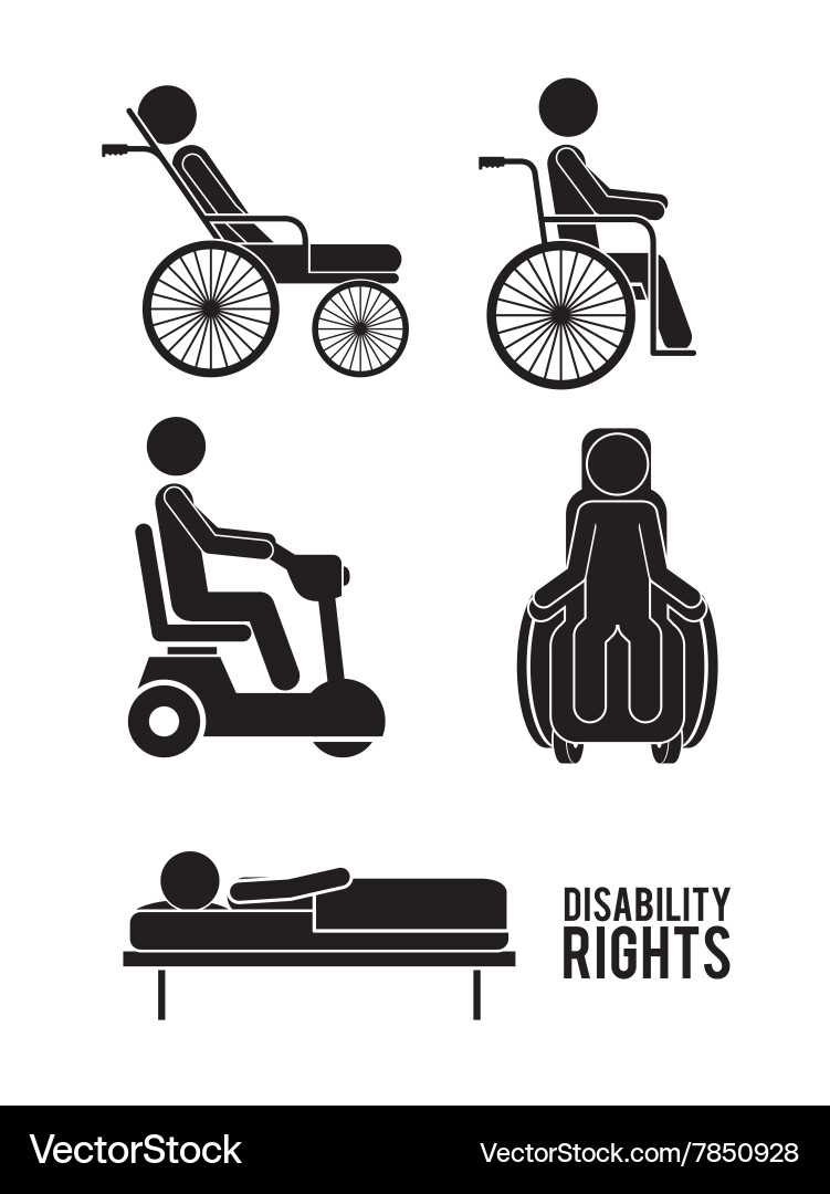 Disability rights design Royalty Free Vector Image
