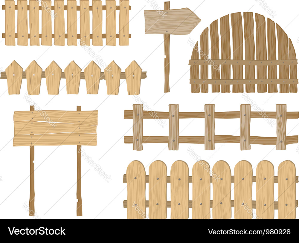 Fences and signs Royalty Free Vector Image - VectorStock