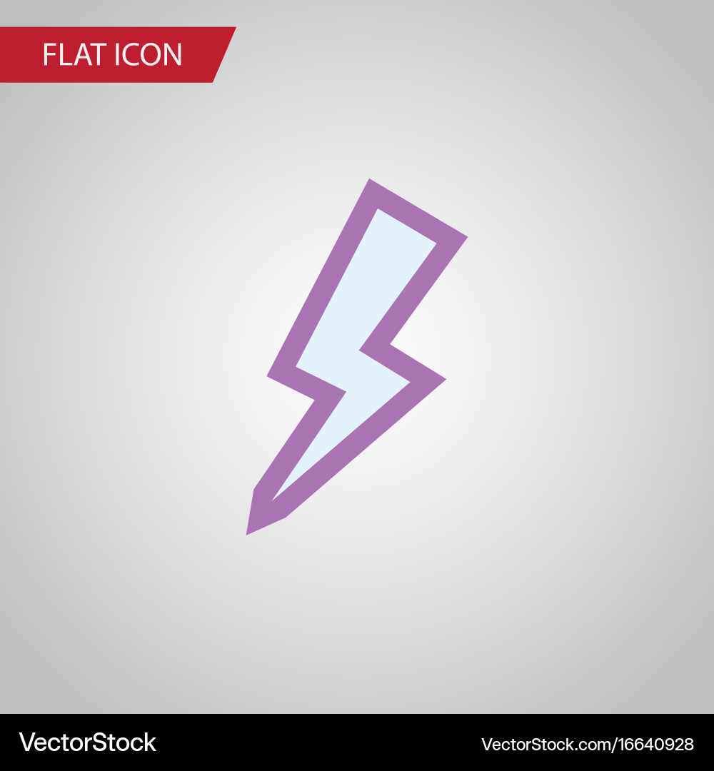 Isolated thunder flat icon lightning Royalty Free Vector