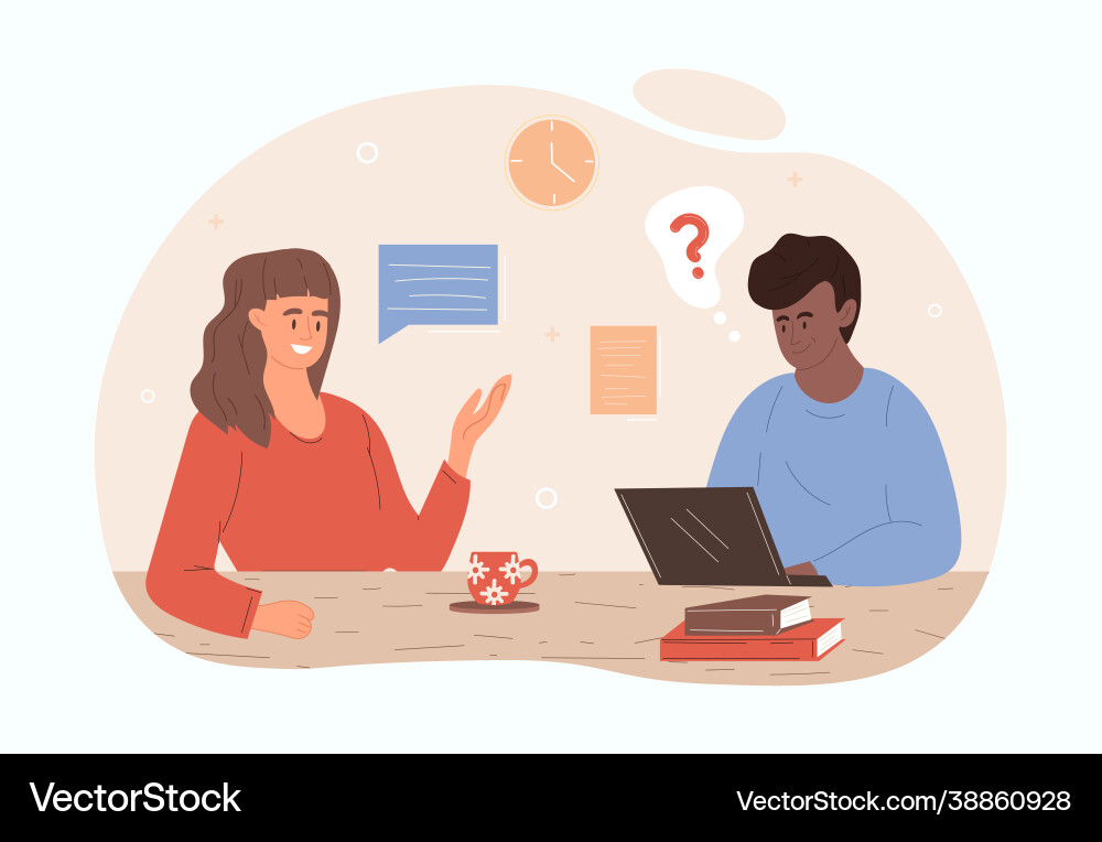 Job interview concept Royalty Free Vector Image