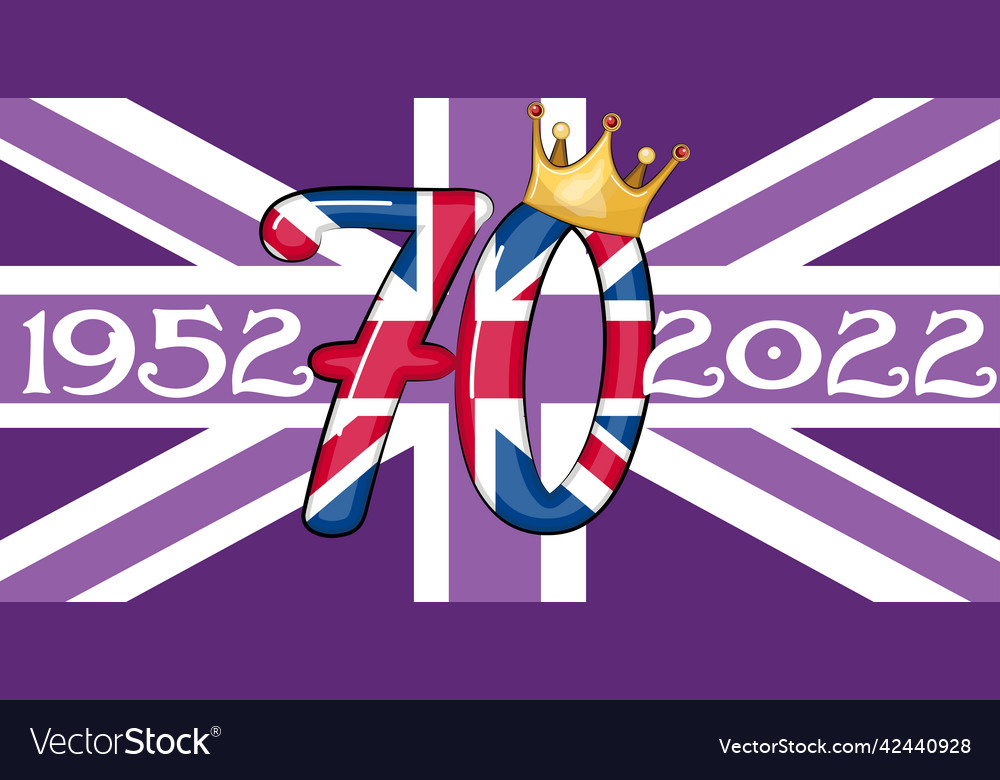 Queen elizabeths platinum jubilee celebration Vector Image