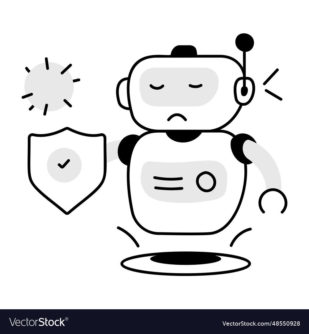 Robot verification Royalty Free Vector Image VectorStock