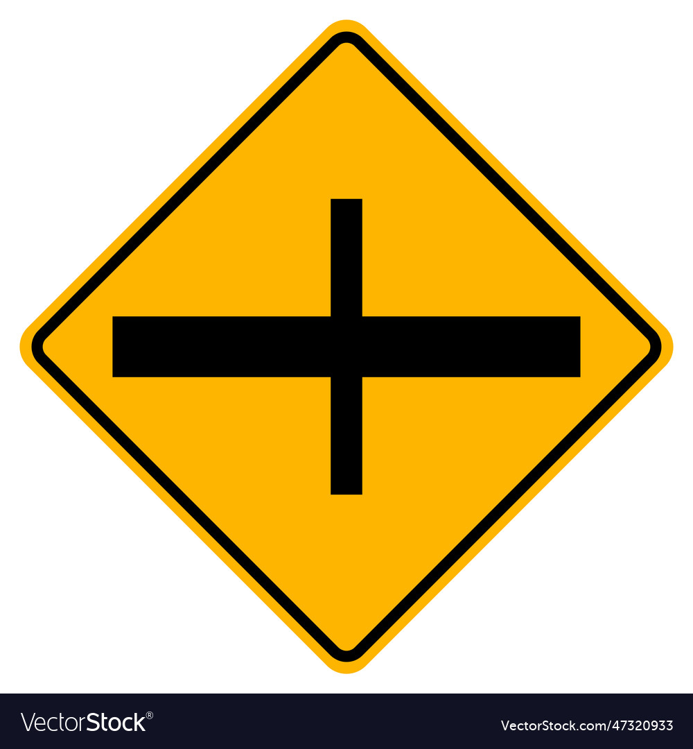 4-junction crossroads junction traffic road Vector Image