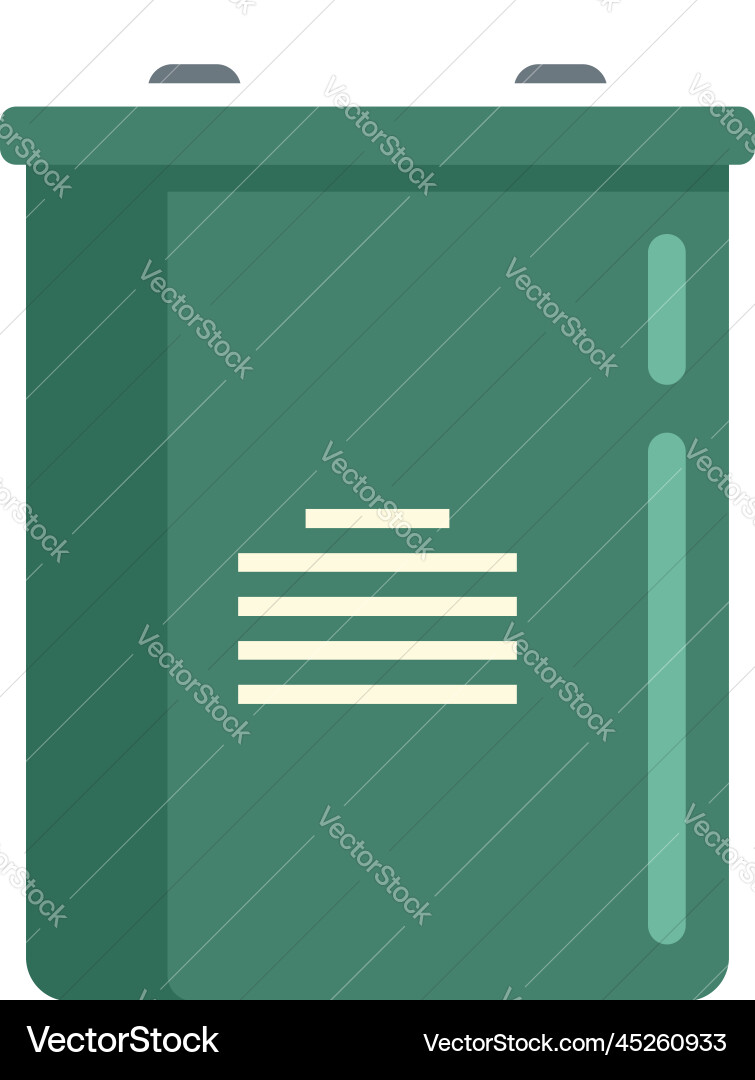 Capacitor component icon flat electric Royalty Free Vector