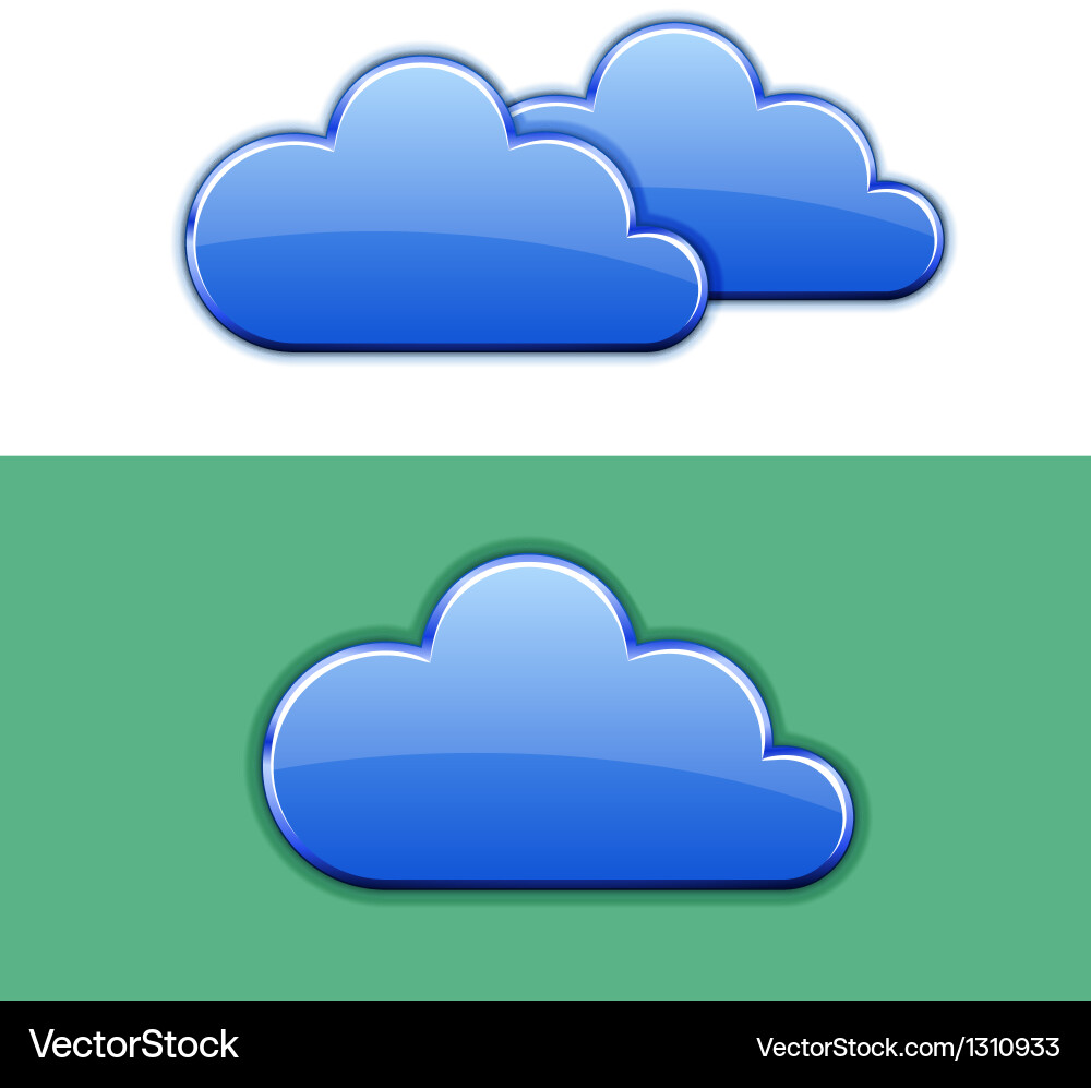 Glossy cloud icon Royalty Free Vector Image - VectorStock