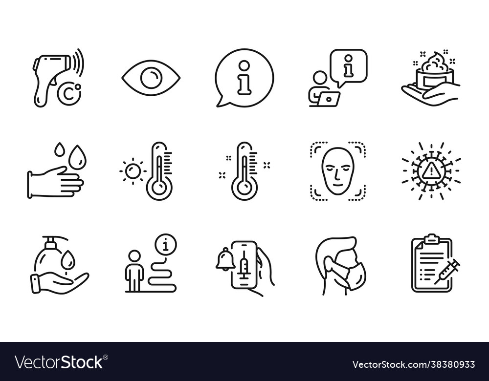 Medical icons set included icon as skin care Vector Image