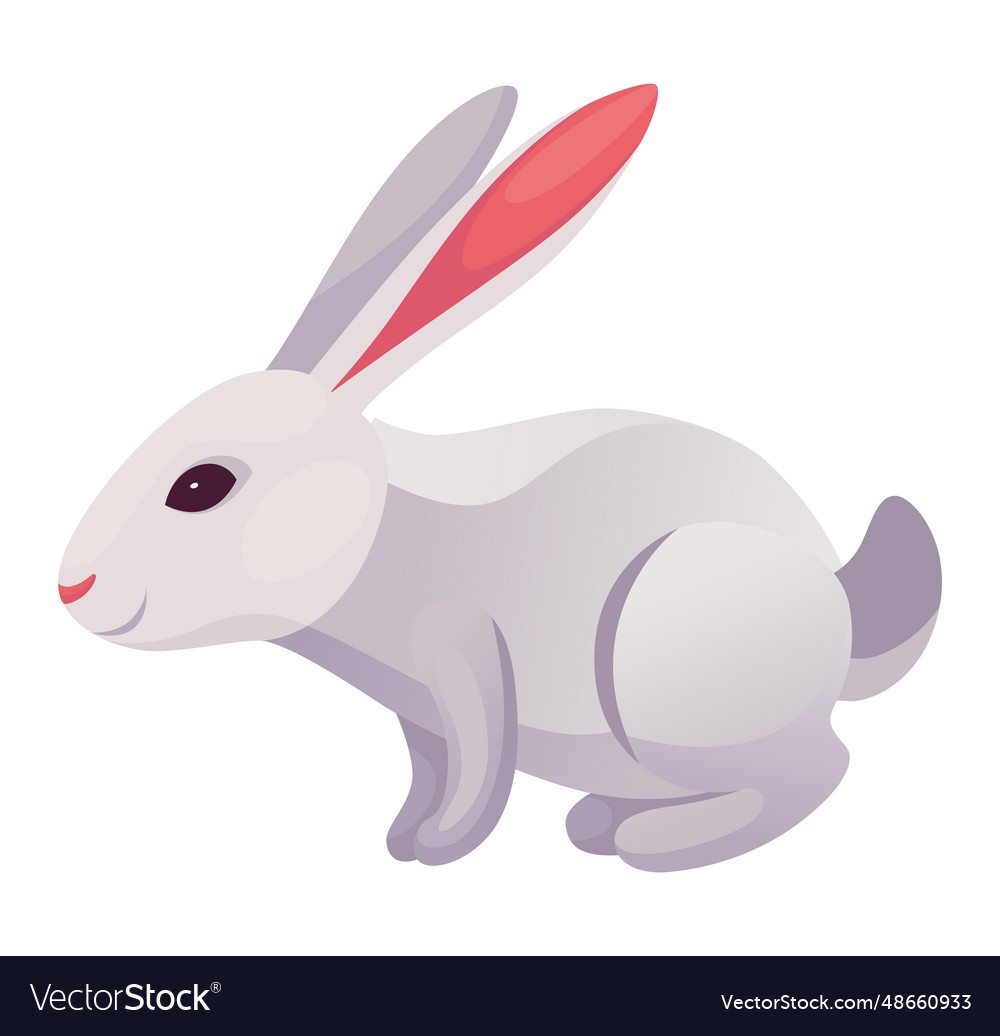 Rabbit animation icon bunny jump or running Vector Image