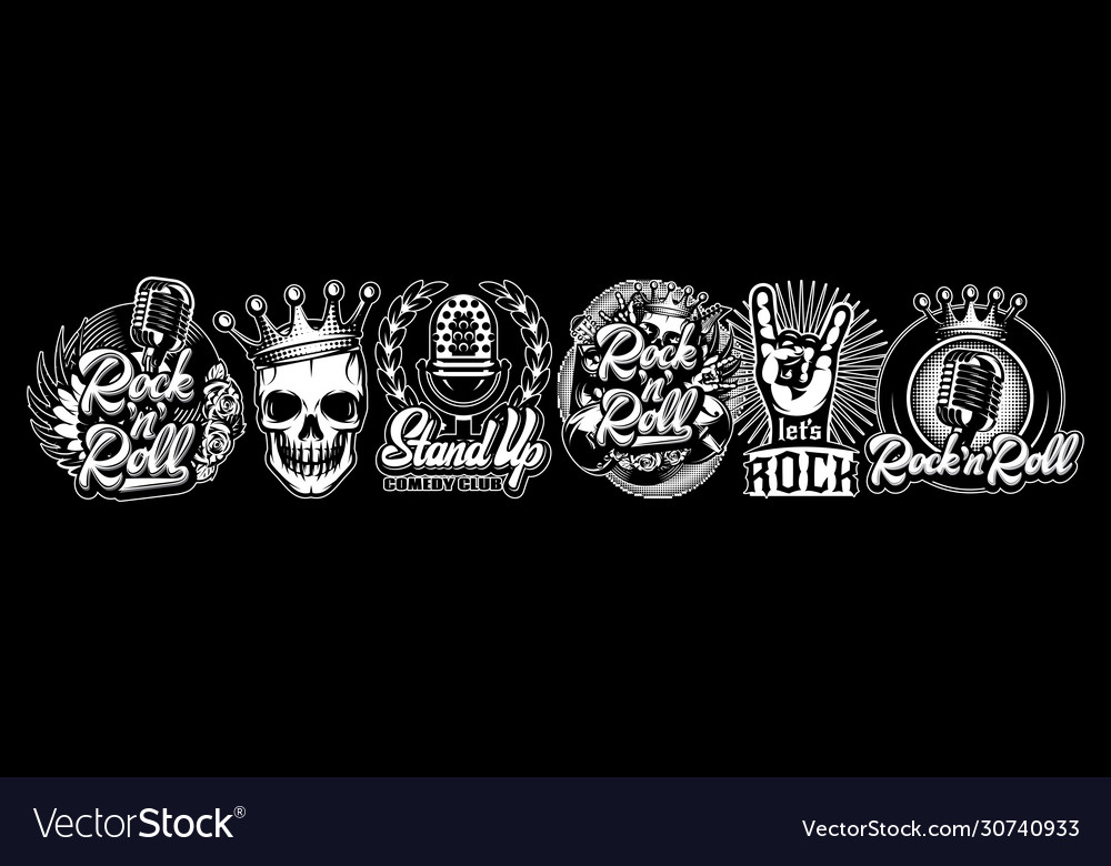 Set Print Template On Theme Music With Royalty Free Vector