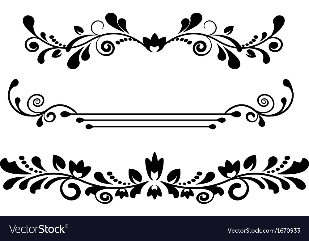 Download Vintage dividers and borders Royalty Free Vector Image